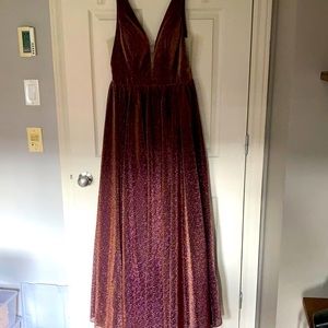 Dark purple dress with adjustable back